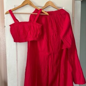 Abercrombie & Fitch Pink Ensemble with Bustier Top